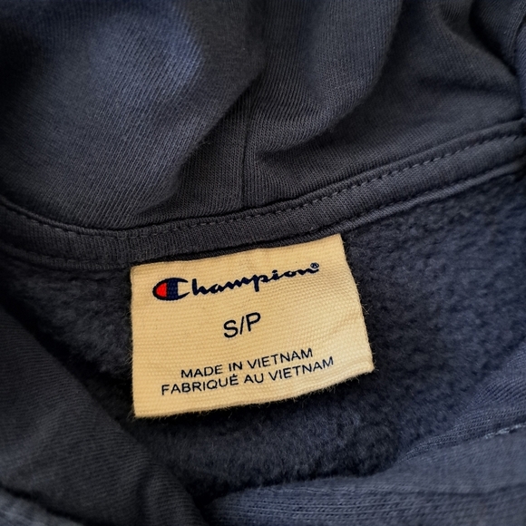 Champion Hoodie Women's Small Vlue Pull Over Sweatshirt Cozy Soft Hooded - Picture 6 of 10